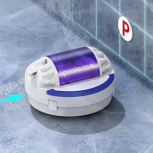 X1 Cordless Pool Cleaner Robot, Robotic Pool Vacuum for Above/In Ground Pool, 45W Dual-Motor, Self-Parking, Enhanced with 2L Debris Capacity (White and Purple)