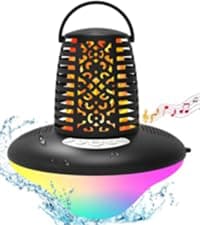 KingSom Bluetooth Pool Speaker,Floating Pool Speaker with Colorful Lights,Hot Tub Speakers IP68 Waterproof pool Speakers,16W Loud Stereo Sound Bluetooth speaker,TWS Pairing Floating speakers for Pools