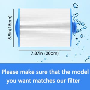 PACETAP 1 1/2" SAE Thread Screw in Spa Filter Replacement Compatible with Pleatco PWW50P3(NOT PWW50P4), for Unicel 6CH-940, for Filbur FC-0359, for Waterways 817-0050, Spa Hot Tub Filter for Viking