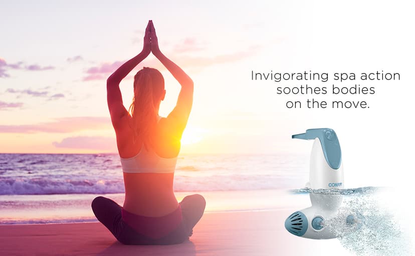 Conair Jet Hydro Spa - Portable Bath Spa with Dual Hydro Jets for Tub - Bath Spa Jet for Tub Creates Soothing Bubbles and/or Massage - Spa Bath for at Home Use