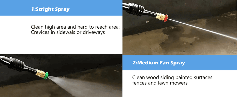 Hourleey Pressure Washer Nozzle Tips with Holder - 7 Nozzle Tips, 1/4 Inch Quick Connect, 4000 PSI