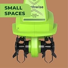 Earthwise Power Tools by ALM TC70020IT 20-Volt 7.5-Inch Cordless Electric Garden Tiller Cultivator, (2AH Battery & Fast Charger Included), Green
