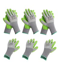 WORKPRO 6 Pairs Garden Gloves, Work Glove with Eco Latex Palm Coated, Working Gloves for Weeding, Digging, Raking and Pruning(L)