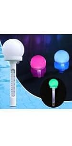 Bluetooth Pool & Hot Tub Speaker with Colorful Lights & 360 Surround Sound, IP68 Waterproof Floating Speaker, Up to 85ft Bluetooth Range