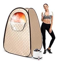 Upgraded Version Portable Sauna for Home Full Body Personal Sauna Steam Sauna Tent at Home Spa with 2.6L 1000W Steam Generator, 90 Minute Timer, Foldable Chair, Remote Control, Sauna Box(Black)