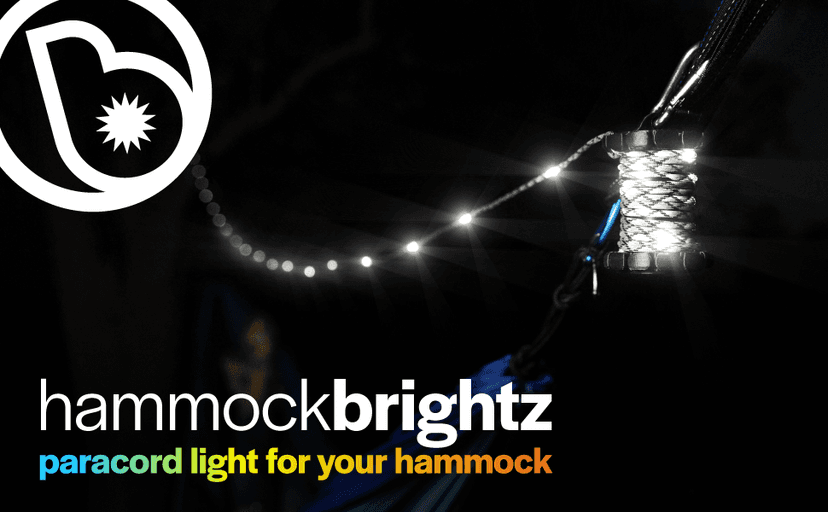 Brightz Hammock Lights - 18' Paracord Light Rope for Camping & Burning Man Accessories