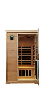 Saunas 904V Far Infrared Sauna, Outdoor Wooden Dry Sauna Low EMF (Hemlock Wood, 4-Person Size)