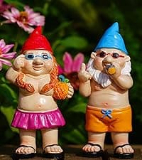 Nacome Solar Guardian Lion Garden Statue: Outdoor Decor Sculpture with Ball Lights for Yard Art Porch Patio - Unique Birthday Gifts for Women Mom