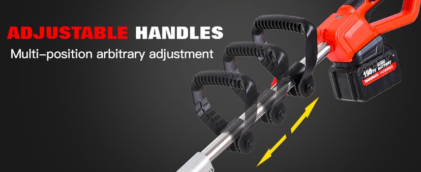 21V Cordless 2-in-1 Tiller & Weed Whacker Combo | 12"x9" Rototiller, 4x4 Blades & 8" Trimmer - 2×21v Battery, 360 RPM for Gardening, Garden Tiller, Electric Tiller, Cultivators for Gardening