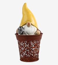 Garden Gnome Statue,Solar Gnomes Figurine,Outdoor Gnome Decor,Gnomes Decorations for Yard with Solar Light,Gnome Sculptures for Patio Lawn Ornaments