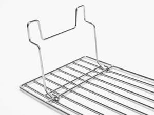 Universal Grill Rack for Gas/Wood Pellet/Griddle/Smoker Grill, Adjustable Warming Rack for Expanded Cook Surface, Upper Rack with Foldable Leg Design, Adjustable Length 15.3-22.1 in, Stainless Steel