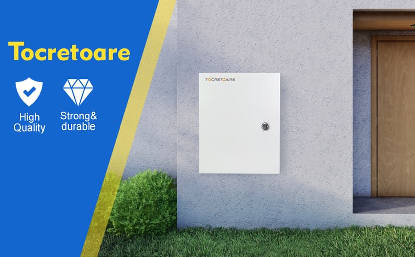 Outdoor Electrical Box, Steel Junction Box 16 x 12 x 8'', NEMA 4X Electrical Enclosure Box IP66 Waterproof & Dustproof, Universal Electrical Project Box with Lock & Mounting Plate