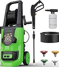 Electric Pressure Washer,4800PSI Max 3.0 GPM 20FT Hose,35FT Power Cord 4 Different Tips Foam Cannon Power Washer