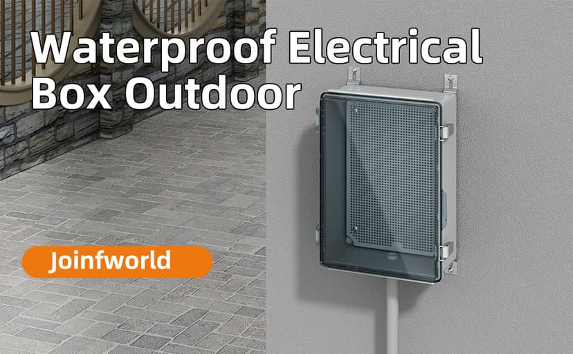 Joinfworld Lockable Outdoor Weatherproof Electrical Box for Electronics Outside 11.4x7.5x5.5 Weather Proof Electrical Box Plastic Nema 4 Enclosure Clear