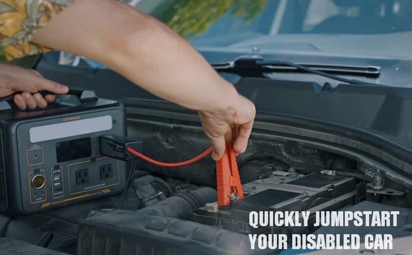 VTOMAN Jump 600X Portable Power Station, LFP Battery Powered Generator with 2x 600W AC Outlets (Surge 1200W), 4x USB ports, 3x DC Output for Outdoor Camping, Vehicle Emergency, Electric Backup