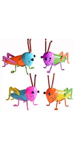 GIFTME 5 Metal Garden Sculptures Statues Yard Art Decoration,Set of 4 Garden Decor Perfect Hanging The Tree, Porch,Backyard or Patio Wall Decor