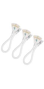 DEWENWILS 25 FT 14/3 Gauge Extension Cord Outdoor Tri-Tap Extension Cord Splitter, Heavy Duty Power Cable SJTW 15 Amp for Multiple Appliances, LED Lighted Plug, ETL Liste