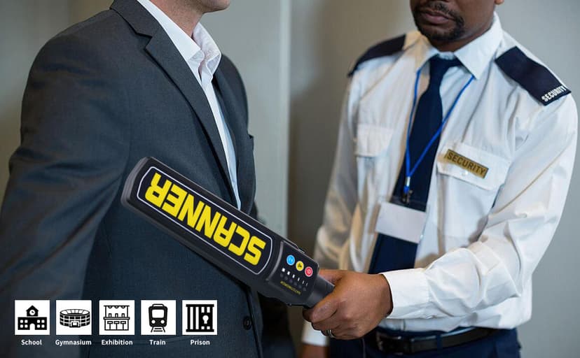 Handheld Metal Detector Wand Rechargeable, Security Wand, for Safety Inspection, Scanning All Metal Products (with Built-in Battery)