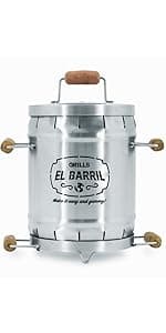 Grill & Smoker Barrel (MEDIUM)| 100% Stainless Steel Barrel | You can Grill, Smoke, Roast & Bake| Smokeless, Even Heat Distribution & Perfect Preservation for Your Meats, Charcoal