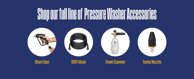 Westinghouse Pressure Washer 6-in-1 Nozzle Attachment - 3600 Max PSI, 1/4” Connector - for Gas and Electric Pressure Washers