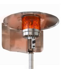 EAST OAK 50,000 BTU Patio Heater for Outdoor Use With Round Table Design, Double-Layer Stainless Steel Burner and Wheels, Outdoor Patio Heater for Home and Commercial, Bronze, 31.9" x 31.9" x 86.6"