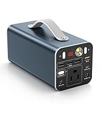 300W Portable Power Station, Powdeom 296Wh Power Bank with AC Outlet, Solar Generator Laptop Charger, Battery Backup Power Supply for Camping, Outdoors, Home Emergency Outage