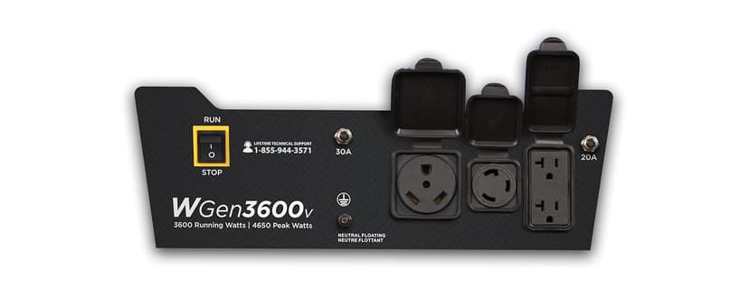 Westinghouse Outdoor Power Equipment 4650 Peak Watt Portable Generator, RV Ready 30A Outlet, Gas Powered