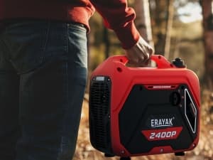 ERAYAK 2400W Portable Inverter Generator for Home Use, Super Quiet Small Generator for Camping Outdoor Emergency Power Backup, Gas Powered Engine, EPA Compliant