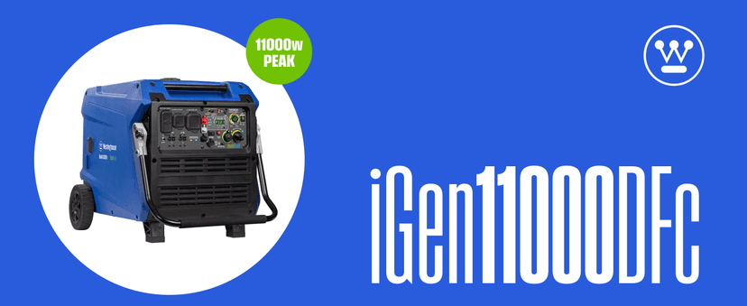 Westinghouse 11000 Peak Watt Dual Fuel Portable Inverter Generator, Remote Electric Start, Transfer Switch Ready, Gas and Propane Powered, Low THD - Safe for Electronics, Parallel Capable, CO Sensor