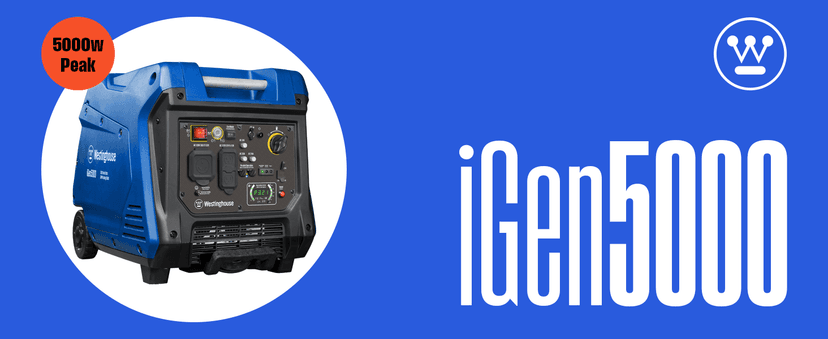 Westinghouse 5000 Peak Watt Super Quiet Portable Inverter Generator, Remote Electric Start with Auto Choke, Wheel & Handle Kit, RV Ready, Gas Powered, Parallel Capable