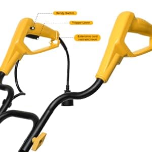 Garden Rototiller 16-Inch 13.5-Amp Corded Electric Tiller/Cultivator, Adjustable Wheels, 8-Inch Tilling Depth, Powerful and Lightweight Tiller