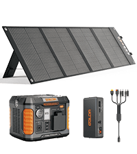 BALDR Solar Panels 200W Monocrystalline Portable Folding Solar Charger for Solar Generators and Portable Power Stations,Solar Panel Kit for Camping, Off Grid Living