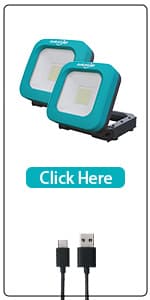 Tekstap LED Work Light Rechargeable, 30W 2000LM Portable Waterproof Rechargeable Work Lights with Stand, Battery Powered COB Flood Lights for Power Ouage Emergency Outdoor Camping Garage