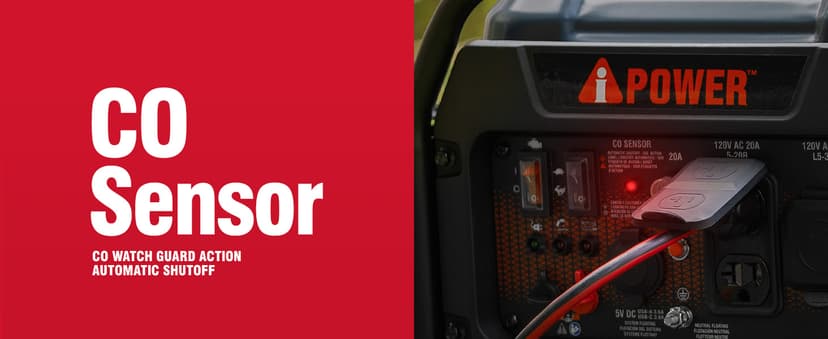 A-iPower 4600W RV-Ready Open Frame Inverter Generator Gas Powered, Lightweight Portable Power Supply with CO Sensor