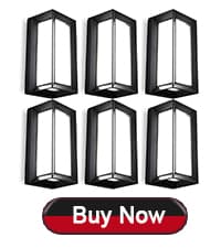 LEDMO Outdoor Wall Light 1800Lm Modern Outdoor Porch Light 3000K Bright Lighting Black Exterior Lighting Fixture Waterproof Christmas Fixture for House,Patio,Garage,Backyard,Hallway(2 Pack