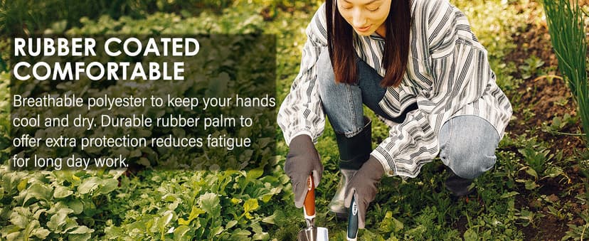 Gardening Tools Set of 9 Heavy Duty Garden Tools with Non-Slip Rubber Grip with Large Garden Bag for Tools Durable Hand Tools for Gardening, Weeding,Gardening Gifts for Women,Men