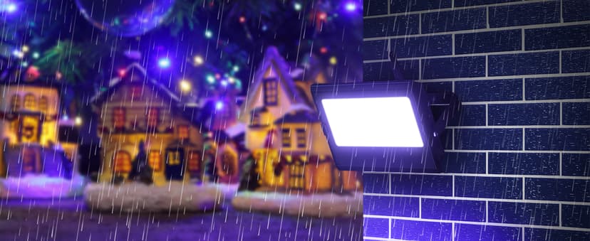 NOVOSTELLA LED Flood Lights Outdoor, 30W RGB Smart LED Flood Lights, Second-Generation WiFi Landscape Lighting Stage Dimmable Color Changing Uplight, IP66 Waterproof, Work with Alexa, 4 Pack.