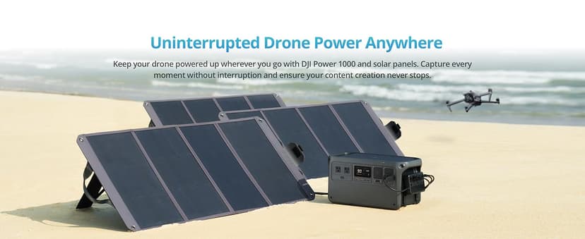 DJI Power 1000 Portable Power Station with Protective Storage Bag, 1024Wh LiFePO4 Battery, 2200W Solar Generator, Home Backup, 4-in-1 Fast Charging, 23db Ultra-Silent, Camping & RVs, Off-grid