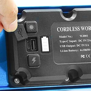 100W COB Rechargeable Work Light, 7000LM Cordless LED Work Lights, Waterproof Portable Flood Light with Stand for Outdoor Camping, Hiking, Garage, Car Repairing, Workshop Job Site Lighting