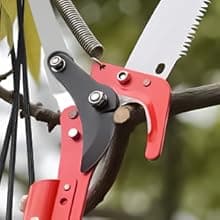 Pole Saws for Tree Trimming, 7.3-27 ft Extendable Tree Trimmers Long Handle Pruner, Sharp Steel Blade and Scissors High Branches Trimming, Tree Pruner, Tree Saw
