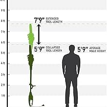Earthwise CVPS43010 7-Amp 10-Inch Convertible 2-in-1 Corded Electric Pole Saw/Chainsaw