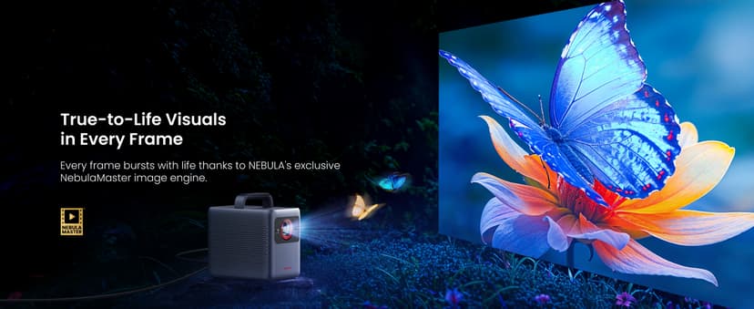 NEBULA Cosmos 4K SE Smart Projector, 4K High-Brightness with Dolby Vision, 200" Screen, 1,800 ANSI Lumens, HybridBeam, Enhanced Image Quality, Google TV, Portable, for Gaming, Home, and Office Use
