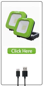 Tekstap LED Work Light Rechargeable, 30W 2000LM Portable Waterproof Rechargeable Work Lights with Stand, Battery Powered COB Flood Lights for Power Ouage Emergency Outdoor Camping Garage