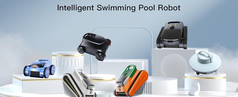 (2025 New) Robotic Pool Vacuum, Robotic Pool Cleaner for Inground Pools, Smart Navigation, Floor/Wall/Waterline Cleaning, 180 Mins Runtime for Pool Up to 2100 Sq.ft