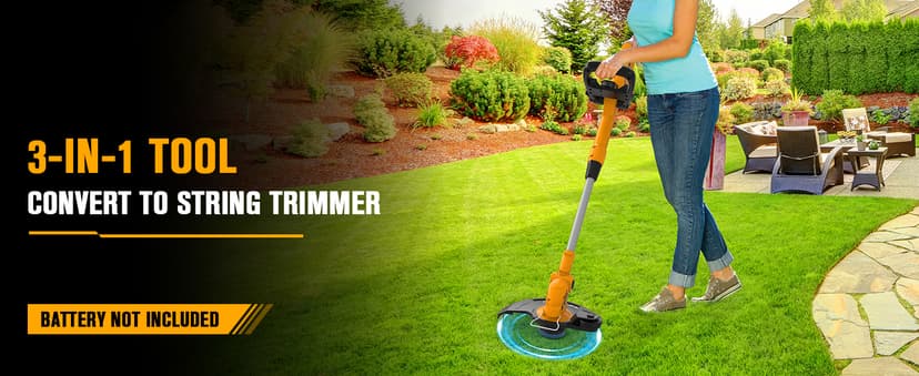 Cordless String Trimmer Compatible with Dewalt 20V Battery, 12-Inch Weed Wacker Cordless, Auto Line Feed, Electric Weed Eater Battery Powered, Grass Trimmer with 2 Replacement Spool