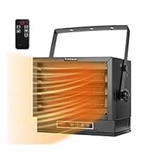 VIVOSUN Portable Greenhouse Heater, 1500W/750W Electric Heater, 3 Modes for Fast Heating, Overheat Protection, Dustproof Design for Grow Tents, Patios & Outdoors