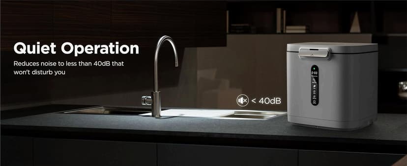 4L Electric Composter for Kitchen, Smart Compost Bin Outdoor/Indoor, Odorless/Auto-Cleaning/ 3 Modes/Intelligent LED Display, Turn Food Waste to Fertilizer for Garden, Food Waste Compost Machine