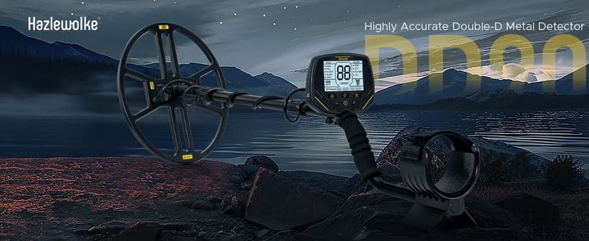 14" Metal Detector for Adults Professional, Double-D Metal Detectors with Higher Sensitivity, Waterproof Metal Detector with IP68 Search Coil, DISC & Pinpointer Metal Detector Modes