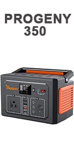 PROGENY 300W Portable Power Station, 299Wh/80818mAh Solar Generator, Regulated DC Output Backup Battery with Pass-Through Charging AC Outlet, Pure Sine Wave, LED Light Power Station for CPAP Camping
