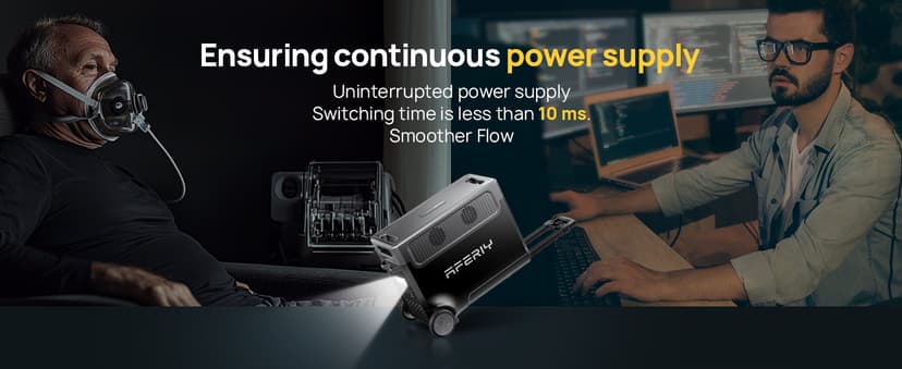 AFERIY 3840Wh Portable Power Station,120V AC Outlets x 5,2.5H Fast Charge,3600W LiFePO4 Battery Power Station,Solar Generator for Home Use,Outdoor Camping,Power Outage,Camping,RV,Emergencies